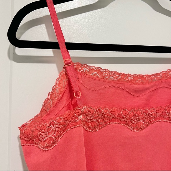 Ann Taylor Salmon Pink Lace Camisole in Size Large NWT Adjustable Strap - Picture 8 of 8